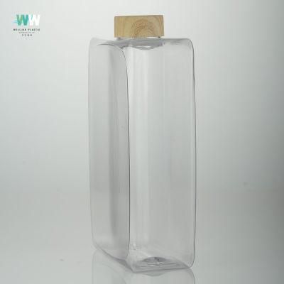 650ml Pet Empty Square Bottle with Screw Cap