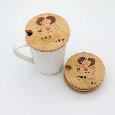 Thermos Cup Wood Lids, Wood Lids for Thermos Mug with Silicone Seal Ring