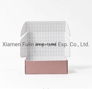 High-Quality Luxury Printing Shipping Paper Clothing Corrugated Pink Mailing Box