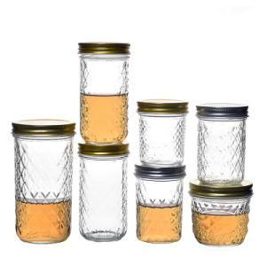 Wholesale High Reputation Empty Clear Round Caviar Food Storage Metal Lids Portable Glass Jars
