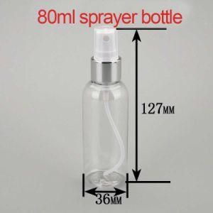 80ml Shiny Silver Alu Personal Cosmetic Pump Perfume Bottle