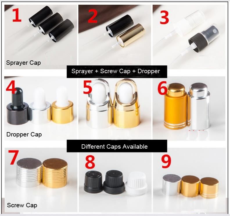 5ml 10ml 15ml 20ml 30ml 50ml 100ml Green Pharmaceutical Essential Oil Serum Glass Dropper Bottles