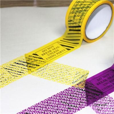 Carton Packing Security Tapes Custon Logo Tamper Evident Tape