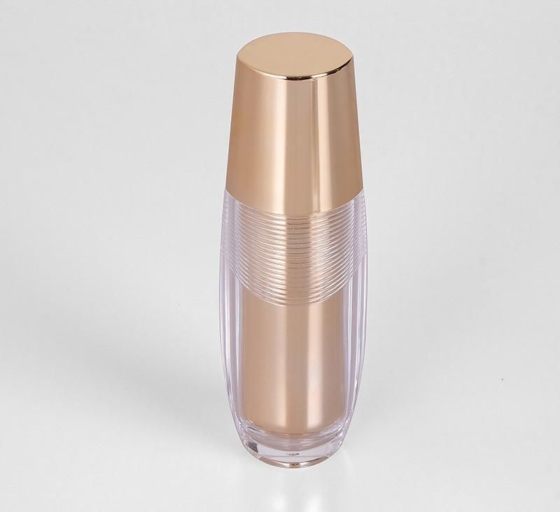 50g 50ml 100ml Luxury Gold Empty Plastic Cream Jar and Bottle Set for Skin Care Products