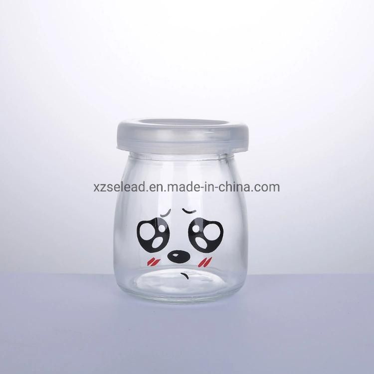 Small Glass Milk Packing Bottle Pudding Yogurt Jar 100ml 150ml