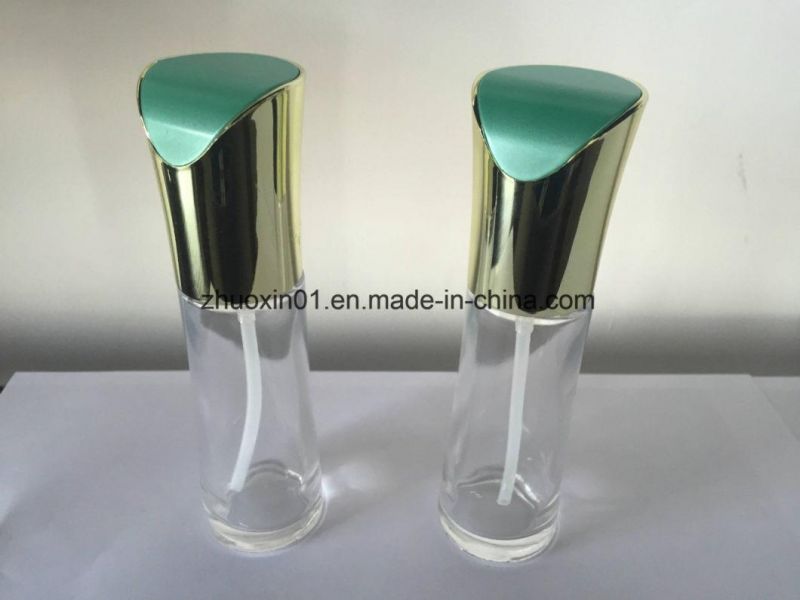 30ml Transparent Glass Bottle with Lotion Pump for Cosmetics