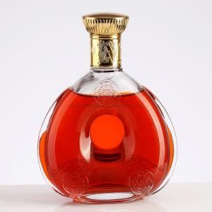 Custom Embossed Brandy/Xo Glass Bottle with Cap