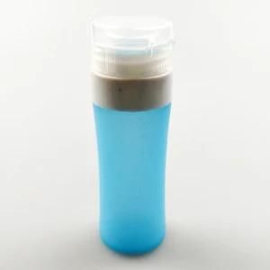 Medium Size Cylinder-Shaped Tsa Approved Leak Proof Food Grade Silicone Cosmetics Bottles, Blue
