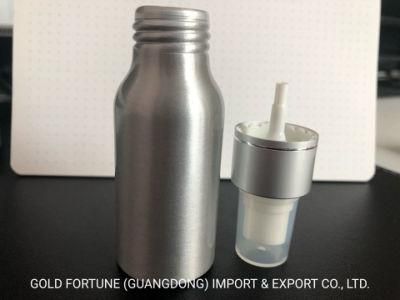 Aluminium Cosmetic Bottles with Screw Spray/Spritz Pumps and Overcaps