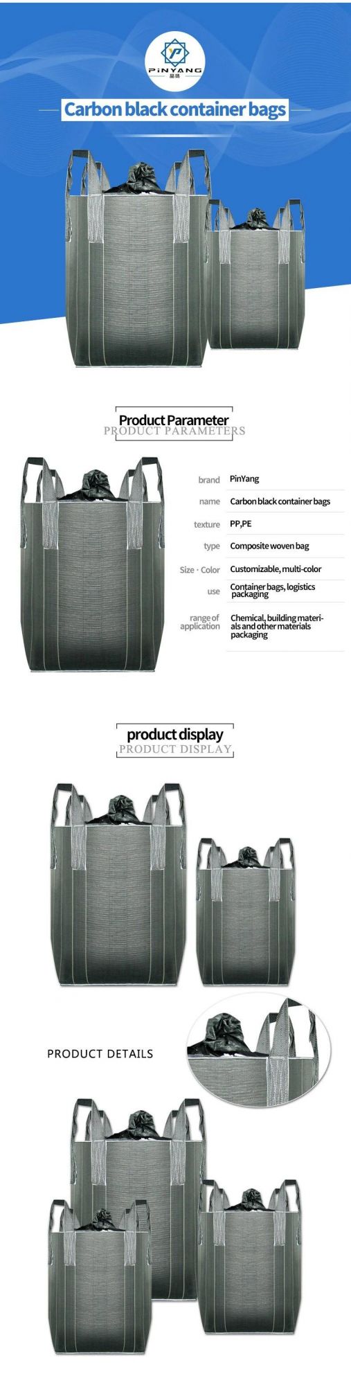Strong PP Woven Jumbo Bag for Paddy, Seeds, Sand