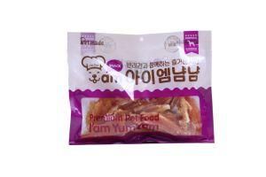 High Quality Laminated Plastic Custom Transparent Three Side Seal Bag for Pet Food