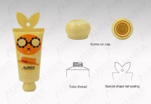 D35mm Yellow Squeezable Tube Packaging Cosmetics Special Shape Tail Sealing Skincare Packaging