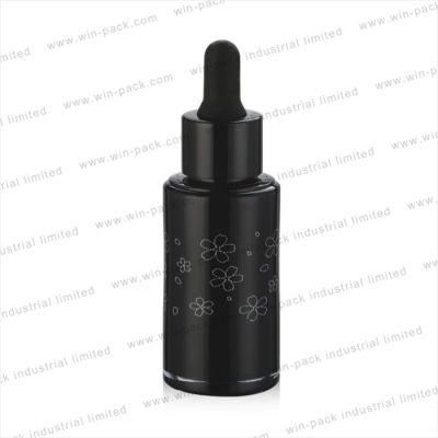 Acrylic Silk Screen Dropper Bottle with Rubber Head in Factory Price High Quality
