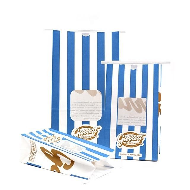 Food Packagingtin Tie Closure Brown Kraft Paper Bag with Window