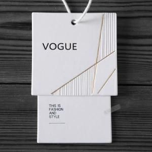 Customized High-End Women&prime;s Wear Tags Heat Seal Clothing Special Paper Card Hang Tags