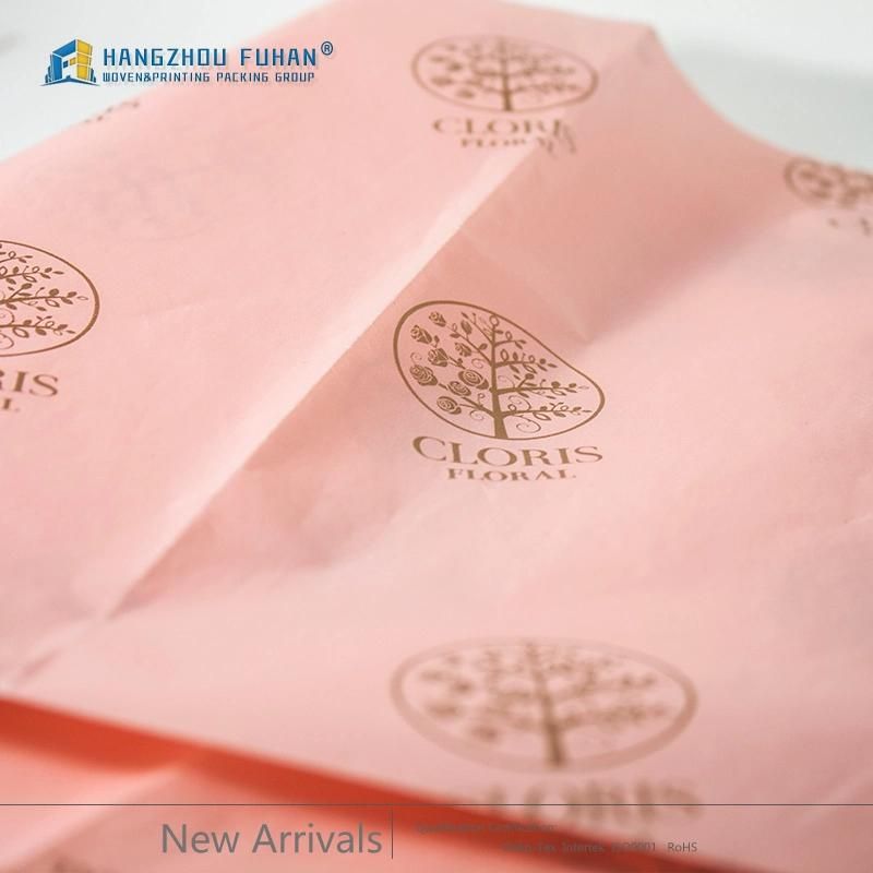 Wholesale Factory Environment Protection Printing Pink Tissue Paper