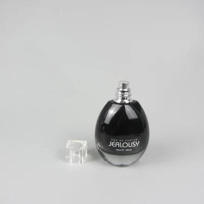 Custom Design Wholesale 100ml Round White Painting Perfume Bottle