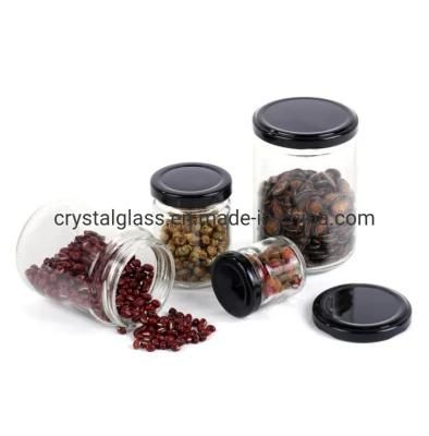 Wholesale Various Sizes Mini Round Shape Glass Jam Jelly Glass Jar with Metal Lid