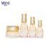 Transparent Yellow Eco Friendly Glass Lotion Bottles 30ml 100ml 120ml with Gold Pump