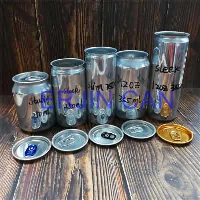 Empty Aluminum Can Slim Standard 250ml 330ml 500ml for Beer