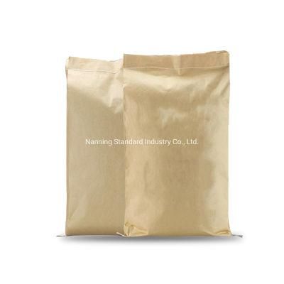 Food Grade Leak Proof Flour Rice Sugar Kraft Paper Packaging Bag 10kg 20kg 25kg