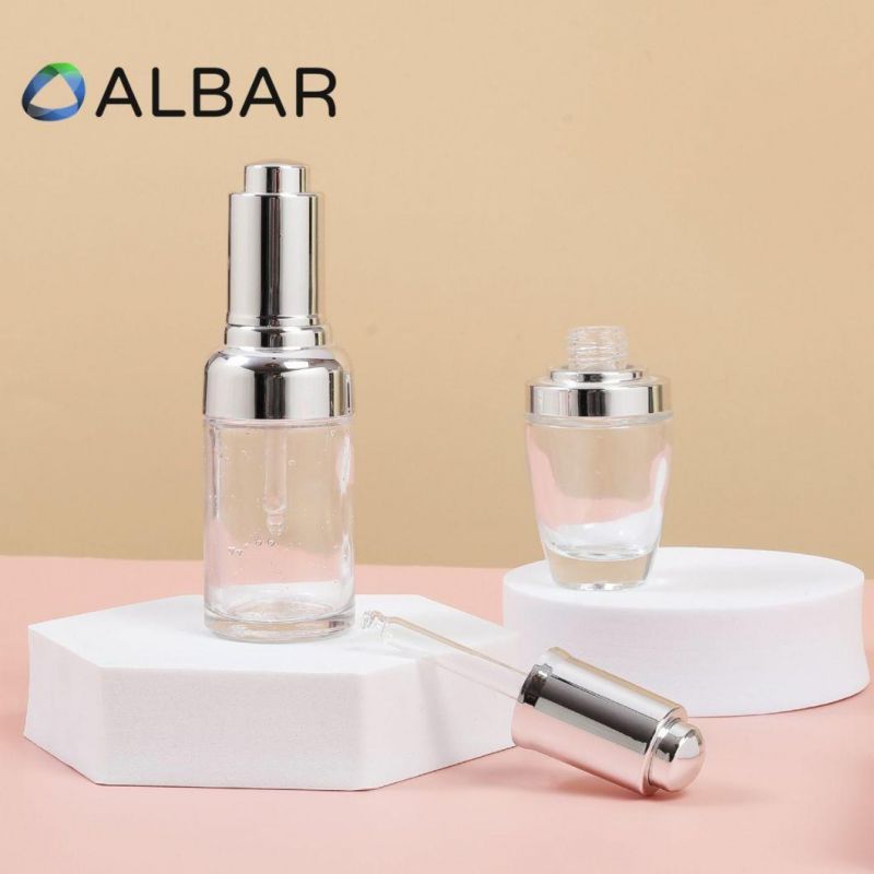 30ml 50ml Round Mini Size Portable Attar Oil Serum Cosmetic Glass Bottles