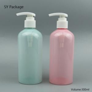 White Lotion Pump Pet Packaging Bottle 300ml Pink Color