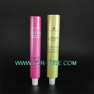 Squeezable Color Salon Aluminum Packing Tube Collapsible Metal Container 6c Offset Printing China Manufacturer