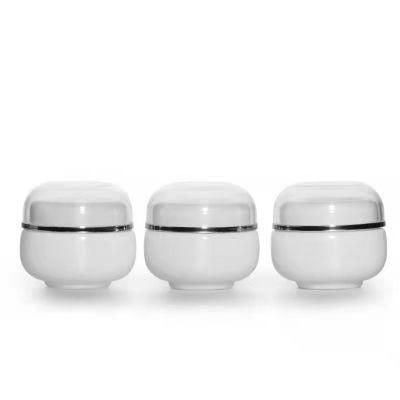 Customized 15g Cream Glass Porcelain Jar Cosmetic Jar Cosmetic Case