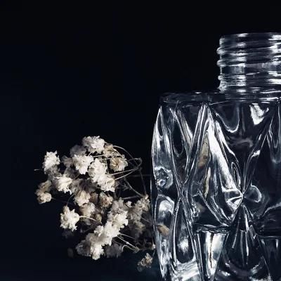 Glass Perfume Bottle 200ml 300ml Glass Unique Shape Bottle for Decor