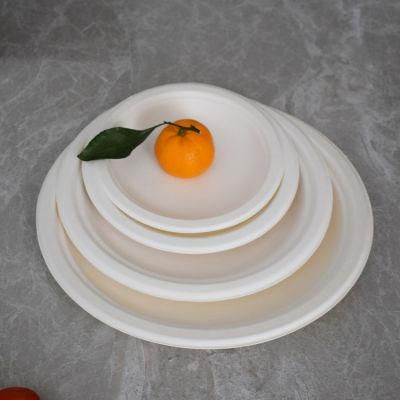 7/9 Inch Sugarcane Bagasse Degradable Disposable Biodegradable Tableware Plate