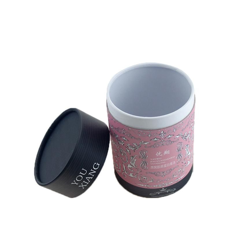 Matt Laminated Custom Design Round Paper Packaging Tube Box