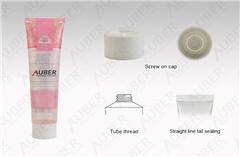 D50mm Pink Rose Transparent Plastic Squeeze Tube Cosmetic Tube