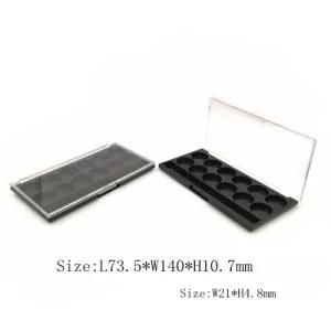 Elegant Square Black Eyeshadow Case Compact Powder Case Foundation Case
