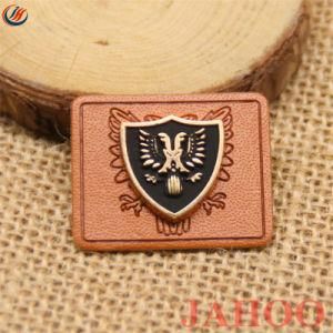 Cheap Fashion Design Custom OEM Embossed Metal Leather Label