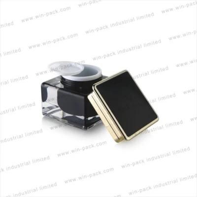 Winpack Hot Product Luxury Black Acrylic Lotion Bottle for Facial Care