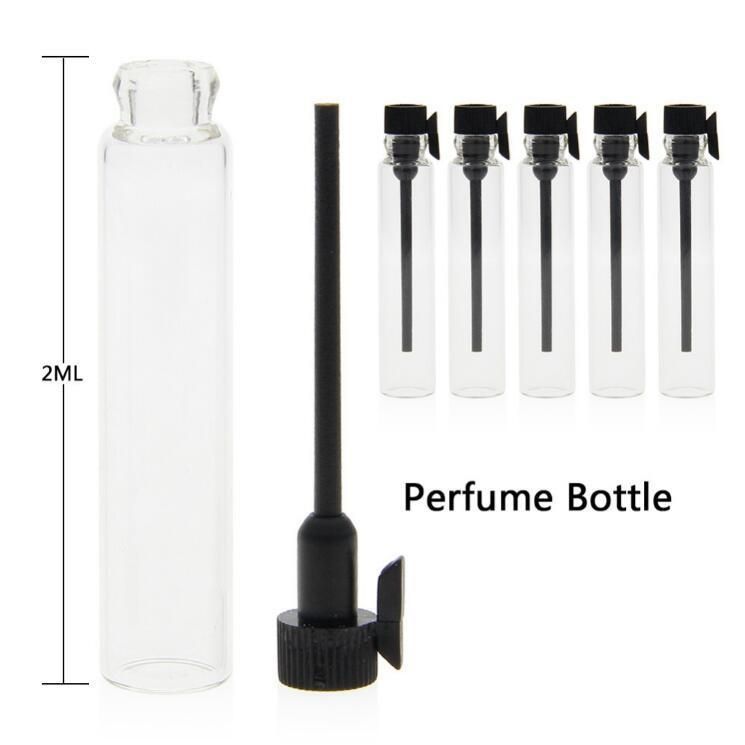 Mini Glass Perfume Small Sample Vials Perfume Bottle 2ml Empty Laboratory Liquid Fragrance Test Tube Trial Bottle