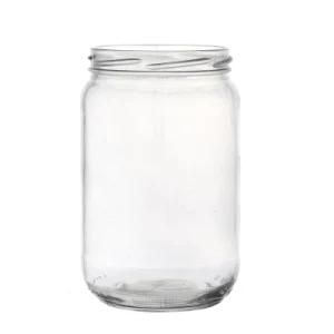 Brand Practical Empty Transparent Round Drop Resistant Glass Food Jar 100ml 250ml 500ml