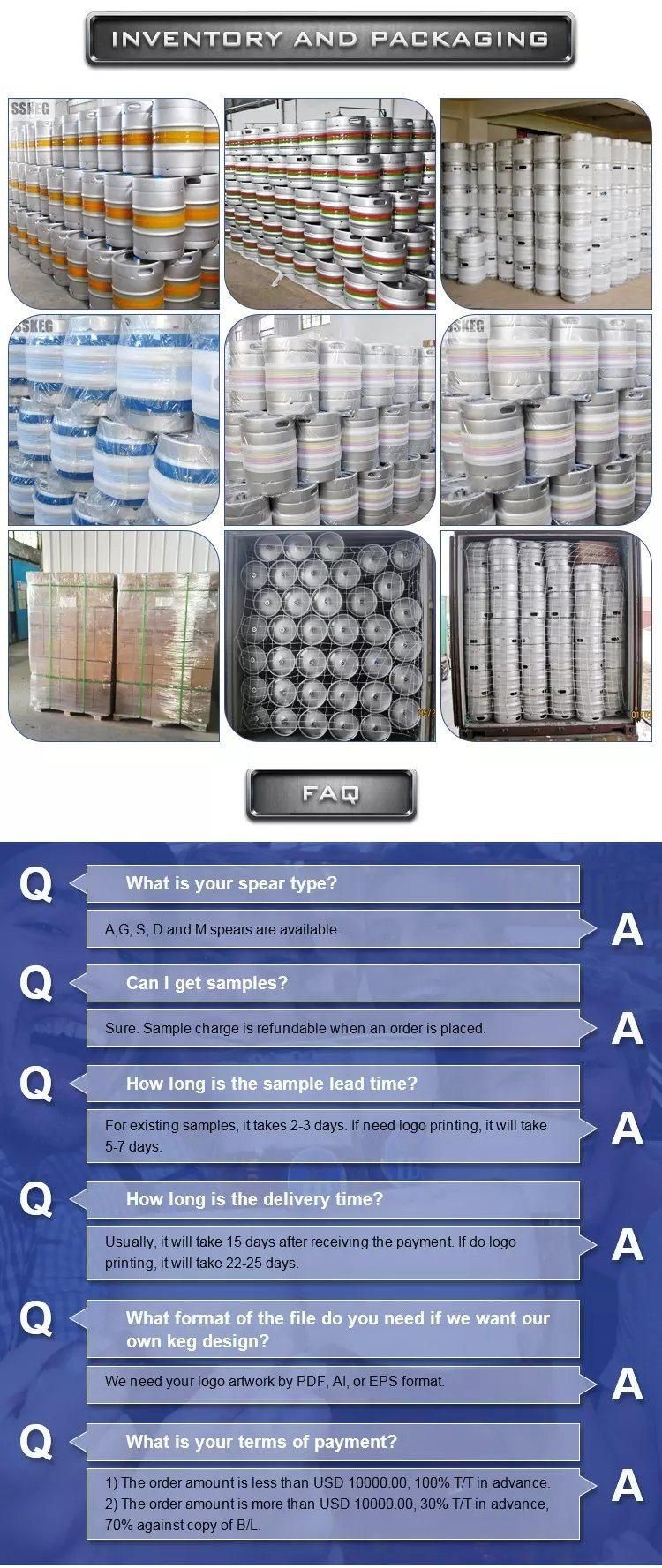 20L 30L 50L Stainless Steel Beer Kegs Wholesale Price