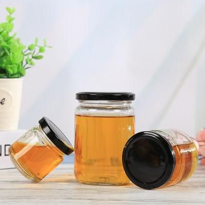 Factory Direct Sale Empty Wide Mouth Container Clear Glass Jars with Metal Lid