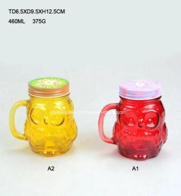 480ml Glass Mason Jar for Storage with Metal Lid