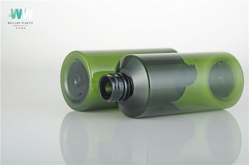 50ml Plastic Pet Green Bottle of Oblique Shoulder