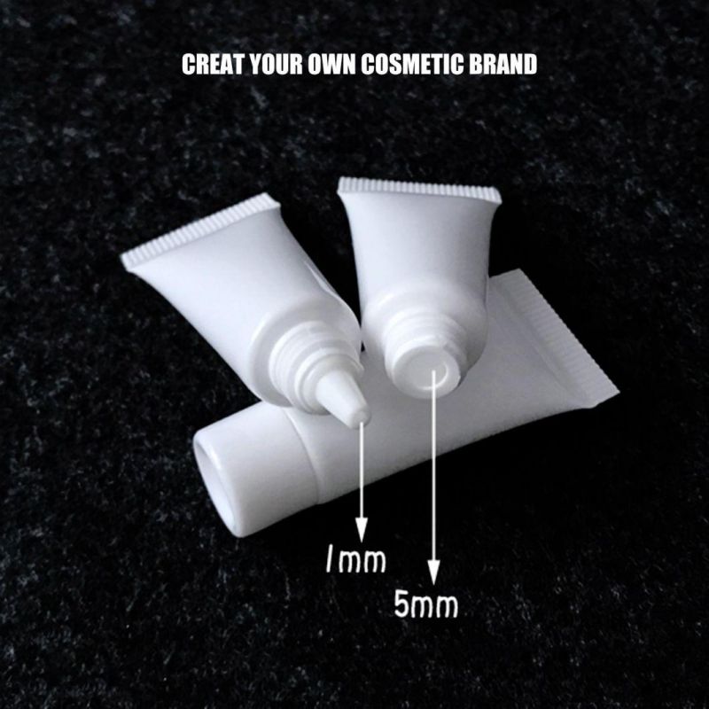 Empty White Black Sun Care Cream Cosmetic Plastic Soft Tube with Flip Top Cap