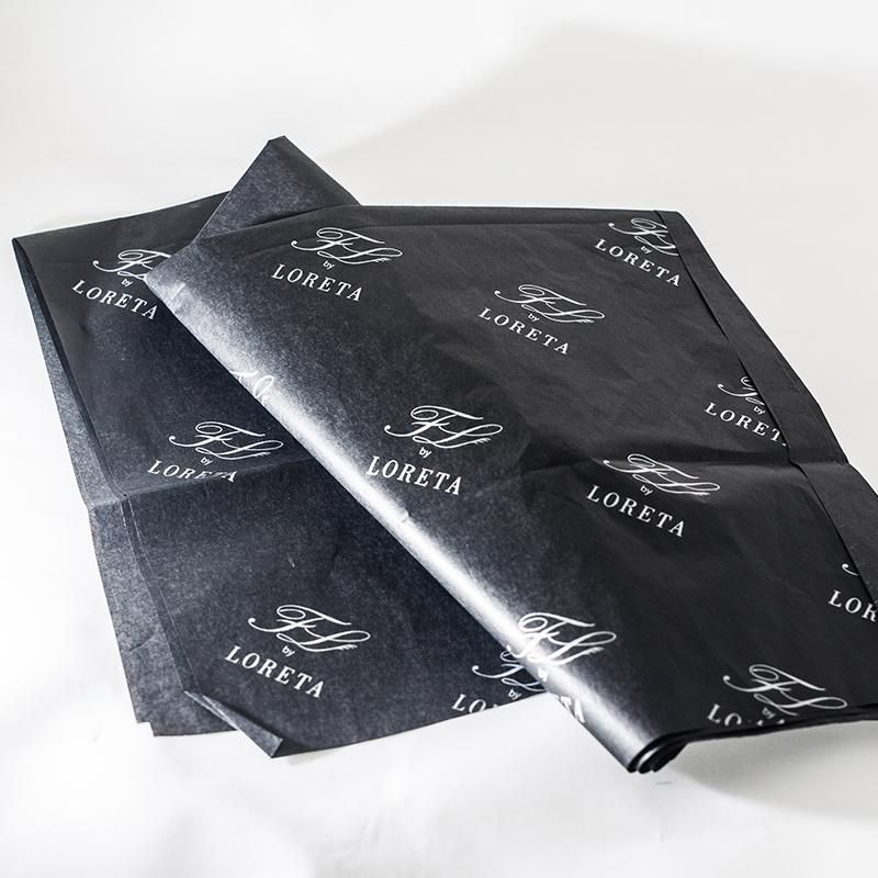 50*70cm Black Color Printing Wrapping Tissue Paper