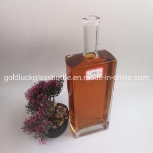Super High Quality Rectangle/Square 750ml Liquor/Spirit/Wine Glass Bottle