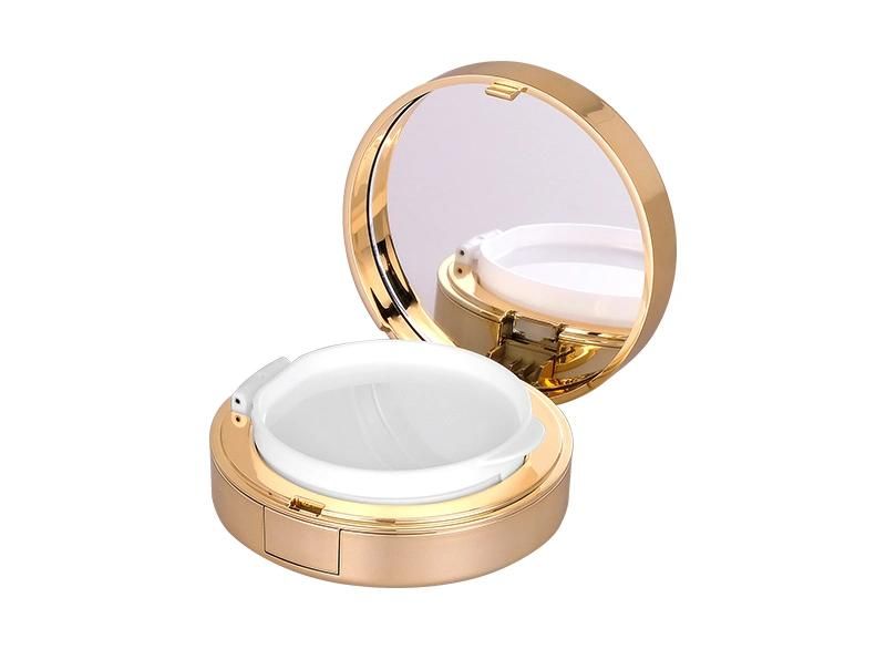 15g Luxury Looking Round Gold Air Cushion Bb Foundation Case with Mirror 15g Empty Bb Cream Cushion Liquid Foundation Container