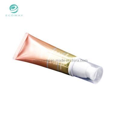 Popular Custom Logo Vacuum Pump Head and Transparent Cover Abl Material Sheet Offset Printing Cosmetic Tube