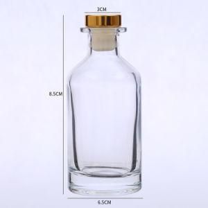50ml High Quality Clear Empty Aroma Reed Diffuser Bottle Perfume Glass Bottle with Stopper Wholesale