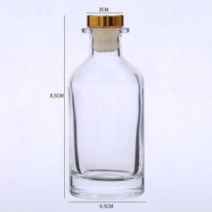 50ml High Quality Clear Empty Aroma Reed Diffuser Bottle Perfume Glass Bottle with Stopper Wholesale