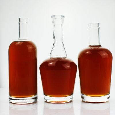 Customize Design 750ml Liquor Glass Bottle 700ml Glass Spirit Bottles with Cap
